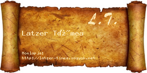 Latzer Tímea névjegykártya